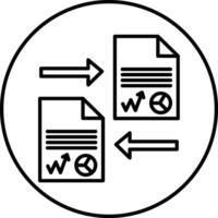 Documents Exchange Illustration Icon vector