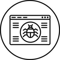 Website Bug Illustration Icon vector