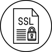 SSL File Illustration Icon vector