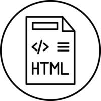 HTML File Illustration Icon vector