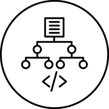 Algorithm Illustration Icon vector
