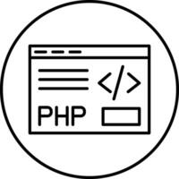 PHP Coding Illustration Icon vector