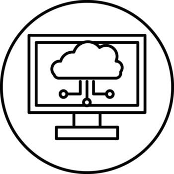 Cloud Computing Illustration Icon vector