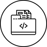 Coding Folder Illustration Icon vector