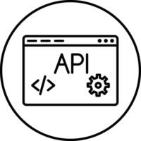 Web API Illustration Icon vector