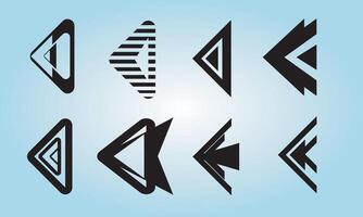 Arrow icon set. Arrow. Cursor. Collection different arrow signs. Black arrows icons vector