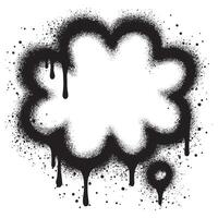 Comic books dialog bubbles in graffiti style vector