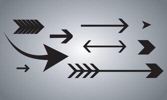 Set arrow icon. Collection different arrows sign vector