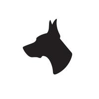 Dog silhouette icon in a clean and modern style vector