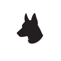Dog silhouette emblem with sleek design vector
