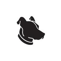 Simple dog silhouette for minimalist branding vector