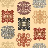 seamless pattern with flowers and leaves vector