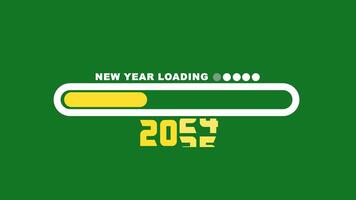Loading 2024 to 2025 progress bar green screen Animation. Happy new year 2025 welcome. Year changing from 2024 to 2025. end of 2024 and starting of 2025. Almost reaching New Year Wishes 2025. video
