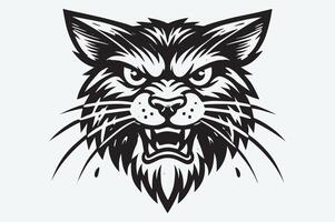 Predator Bobcat Art - Fierce and Powerful Design vector