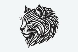 Bobcat Wild Animal Predator Graphic for Prints vector