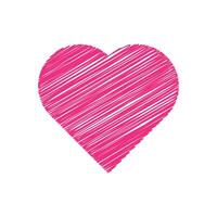 Stylized Pink Scribble Heart for Valentines vector
