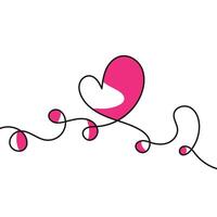 Scribble Line Valentines Heart Shape Design vector