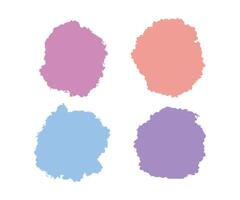 Four different colored paint spots on a white background vector