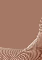 Abstract background in trendy color 2025Mocha Mousse. Wavy lines. vector