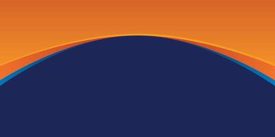 Abstract blue orange curve background vector