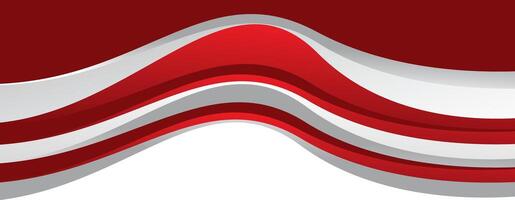 Abstract wave red white background design. Indonesia Independence day vector