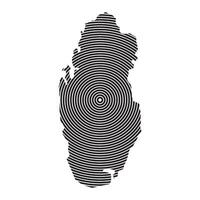 Qatar map icon vector