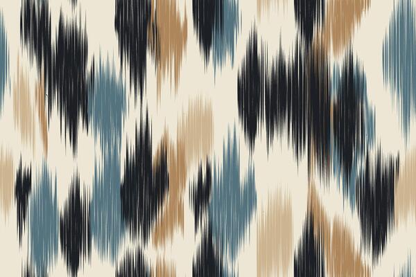 Seamless ethnic Ikat pattern inspired by tribal and folk embroidery, showcasing Aztec geometry with a Mexican flair. Perfect for graphic design, carpets, wallpapers, wrapping paper, and clothing.