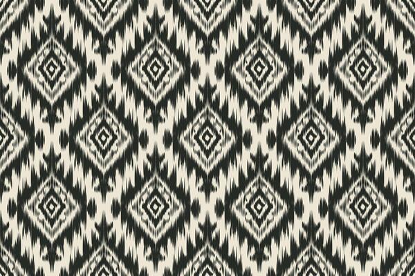 Seamless ethnic ikat pattern featuring tribal and folk embroidery combined with Mexican Aztec geometrics. Perfect for graphic art, rug design, wallpaper, wrapping and clothing.