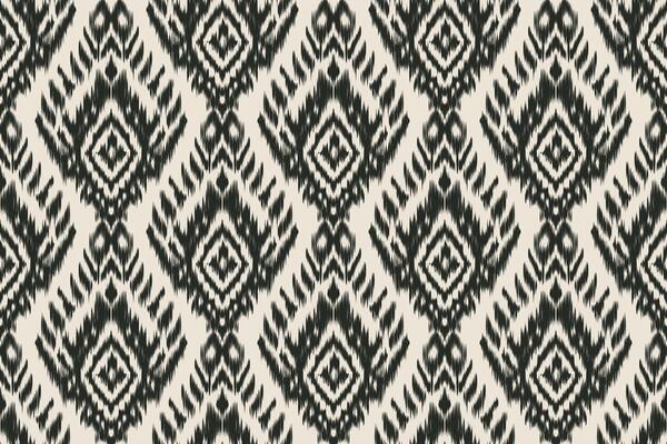 Ikat embroidery with an ethnic oriental pattern and traditional Aztec geometric art ornament. Designed for carpets, covers, wallpapers, wrapping paper, fabric, and clothing.