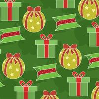 Holiday gift pattern with red accents vector