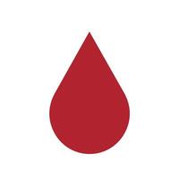 Drop of blood. Minimalistic red droplet icon symbolizing blood donation or liquid on a white background vector