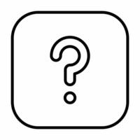 Faq question mark icon animated fooage looping in outline black style video