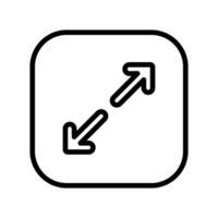 Maximize mark icon animated fooage looping in outline black style video