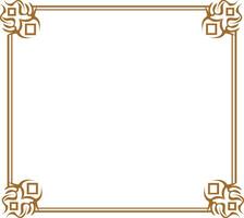 An ornate frame with a square border vector