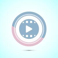 icon design illustration. camera icon, camera symbol, movie sign, Pastel Color Button Design vector
