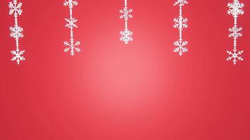 Abstract 3D horizontal frames border winter backgrounds snowflake candy cane event festive Merry Christmas Happy New Year greeting card mockup seasonal invitation blank space cut out animation loop video