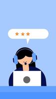 2D animation of customer service and customer satisfaction video