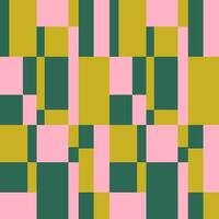 Abstract Y2K geometric seamless pattern. Mosaic grid retro 2000s style background. Minimalistic Christmas ornament. vector