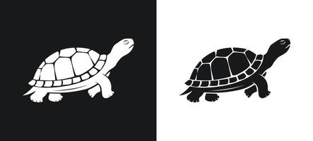 Turtle shape silhouette graphic art. vector