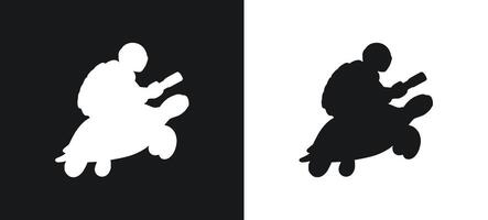 Turtle figure silhouette illustration. vector