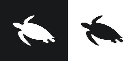 Abstract turtle outline silhouette art. vector