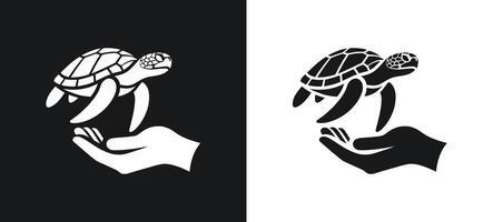 Turtle outline sketch design. vector