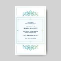 gradient retro wedding invitation template vector