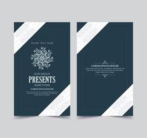 ornament pattern business card design vector