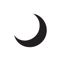 Moon crescent icon set. Different shapes of moon. design elements. vector