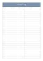 Clean and organized budgeting template printable designed for tracking expenses with a minimalist layout. For financial planner. Simple layout. For personal or business money expenses record. vector