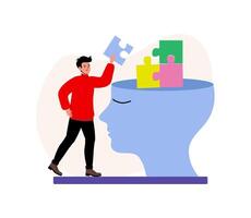 Mindfulness practice enhances mental clarity and problem-solving skills in personal development vector