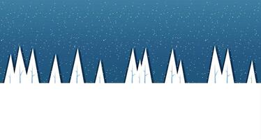 Winter background with Christmas trees. Graphics vector