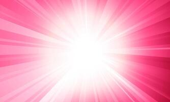 pink sunburst pattern background. Radial rays bright shine. artistic soft light. vector
