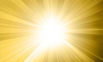 Yellow sunburst pattern background. Radial rays bright shine. soft light. vector